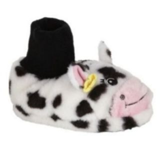 Canyon River Blues Girls Plush Cow Slippers Sock Top Booties House Shoes Shoes