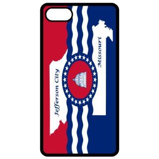 Jefferson City Missouri MO City State Flag Black Apple Iphone 4   Iphone 4s Cell Phone Case   Cover Cell Phones & Accessories