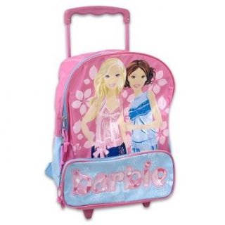 Barbie Girls Pink Rolling Backpack School Bag Travel Tote Clothing