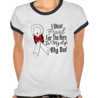 Lung Cancer Ribbon Hero My Dad Shirts