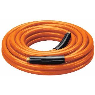 Amflo 558 25A Orange 300 PSI PVC Air Hose 3/8" x 25' With 1/4" MNPT End Fittings And Bend Restrictors Air Tool Hoses
