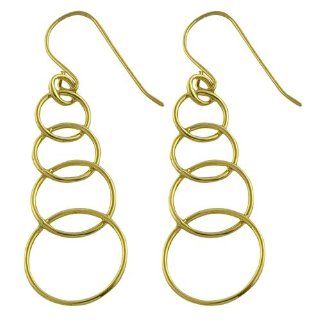 10 Karat Yellow Gold Graduated Dangle Earrings Jewelry