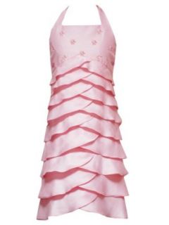 Rare Edition Girls 7 16 Pink Halter Shutter Dress,Pink,8 Clothing
