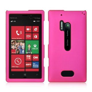 VMG 2 Item Combo for Nokia Lumia 928 Cell Phone Hard Case Cover   HOT PINK Matte SF Feel Hard 2 Pc Snap On Protective Case + LCD Clear Screen Saver Protector [by VanMobileGear] 