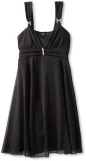 Ruby Rox Girls 7 16 Rhinestone Sheer Matte Jersey Dress, Black, Large Clothing