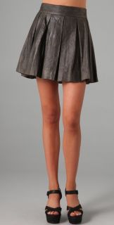 alice + olivia Louise Leather Skirt