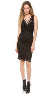 Velvet Stretch Lace Ruched Dress