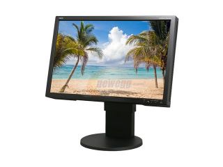 NEC Display Solutions EA241WM BK Black 24" 5ms  Height,Pivot and Swivel Adjustable  Widescreen LCD Monitor w/Speakers 400 cd/m2 1000:1