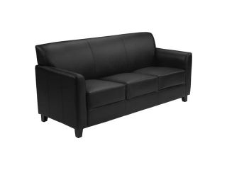 Flash Furniture Hercules Diplomat Series Black Leather Sofa / Resting Bed [BT 827 3 BK GG]