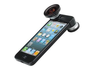 iPhone 5/5G 3 in 1 180 Degree/Wide Angle/Macro Lens Fisheye Photo Kit (Red)
