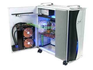 Thermaltake Tai Chi VB5001SNA Black/Silver Aluminum Extrusion ATX Full Tower Computer Case with liquid cooling system