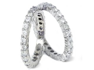 2.00CT Diamond Eternity Wedding Ring Eternity Stackable Guard Ring Band Set 4 9