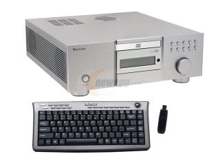 Moneual LAB MonCaso 832 Platinum Silver Aluminum ATX Media Center Computer Case W/ Wireless Keyboard