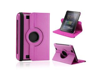 Black 360 Degree Rotating Leather Case Cover with Swivel Stand for 7"  Kindle Fire HD
