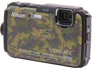 Nikon COOLPIX AW110 Orange 16 MP 5X Optical Zoom Waterproof Shockproof Digital Camera