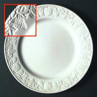 Barratts Lincoln White Dinner Plate, Fine China Dinnerware   All White, Embossed