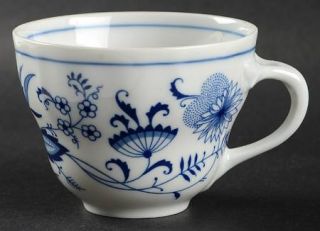 Winterling   Bavaria Blue Onion Flat Cup, Fine China Dinnerware   Blue Floral/On
