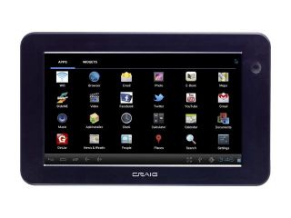 Craig Electronics CMP741D 4 GB Built in Flash Memory
1GB DDR III RAM Memory 7" Digital Capacitance Touch Screen Internet Tablet 7" Capacitance Android 4.0 Google Android 4.0, Flash 11.1