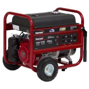 Powermate 7,000 Watt Gasoline Powered Manual Start Portable Generator with Honda Engine PM0497000.05