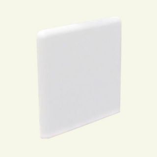 U.S. Ceramic Tile Color Collection Matte Snow White 3 in. x 3 in. Ceramic Surface Bullnose Corner Wall Tile DISCONTINUED 272 SN4339