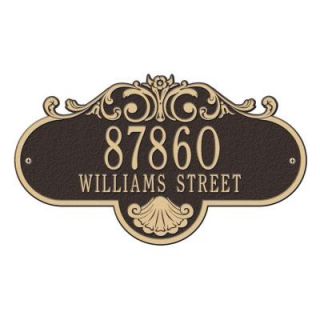 Whitehall Products Oval Bronze/Gold Rochelle Grande Wall Two Line Address Plaque 2018OG