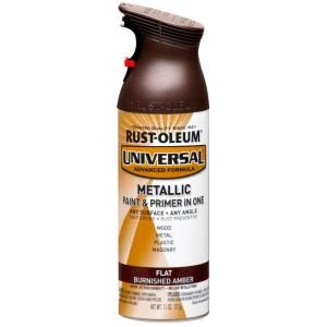 Rust Oleum Universal 11 oz. All Surface Flat Metallic Burnished Amber Spray Paint and Primer in One (6 Pack) 271472