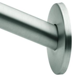 MOEN Low Profile Curved Shower Rod Flange in Brushed Stainless Steel 65 F BS