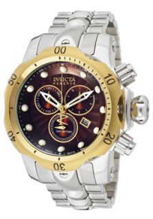 Invicta 10801  Watches,Mens Venom/Reserve Chronograph Brown Textured Dial Stainless Steeel, Chronograph Invicta Quartz Watches