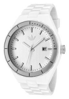 Adidas ADH2124  Watches,Cambridge White Textured Dial White Shiny Polyurethane, Casual Adidas Quartz Watches