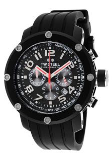 TW Steel TW134  Watches,Mens Black Dial Black Rubber, Casual TW Steel Quartz Watches