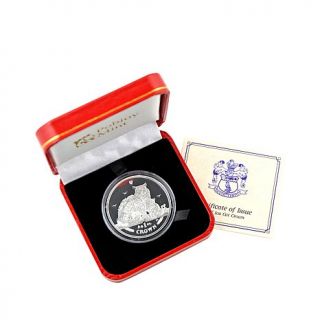 2015 Isle of Man Selkirk Rex Cat 1 Crown Silver Proof Coin in Display Box   7715246