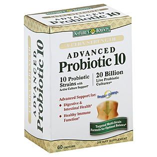 Natures Bounty  Probiotic 10, Advanced, Ultra Strength, Capsules, 60