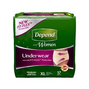 Depend  Underwear for Women, Moderate Absorbency, XL, 17 Count