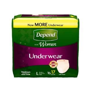 Depend  Underwear for Women, Maximum Absorbency, L, 17ct