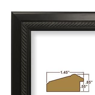 Craig Frames Inc  16 x 22 Black Smooth Finish 1.45 Inch Wide Picture