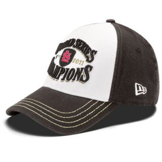 New Era St. Louis Cardinals Black White 2011 World Series Champions Locker Room Flex Hat