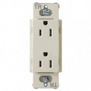 Lutron CARS 15 TR IV Electrical Outlet, 15A Claro Tamper Resistant Receptacle   Ivory