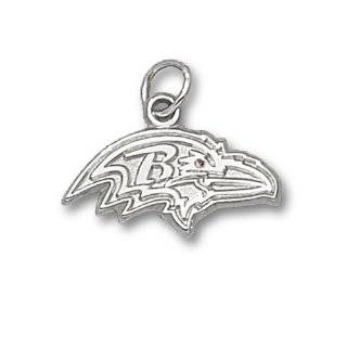 NFL Baltimore Ravens Sterling Silver Ravens Profile Logo Charm