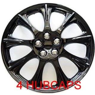 14 SET OF 4 ICE BLACK HUBCAPS WHEEL COVERS DESIGN ARE UNIVERSAL HUB 