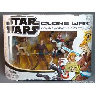STAR WARS CLONE WARS Commemorative 3 pack ARC TROOPER, Anakin and Obi 
