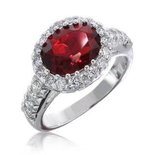  Sterling Silver Ruby CZ Engagement Ring Size 5 Jewelry
