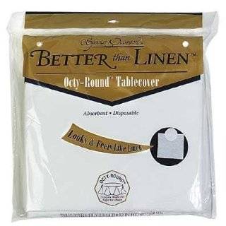 Better than Linen White 82 Round Tablecloth Creative Converting 