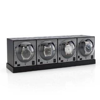 Set of 4 Brick Watch Winders with Power Base