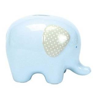  Blue Elephant Bank Piggy Bank for Kids Trunk Up for Luck 