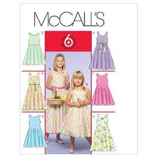  McCalls Girls Formal Dress with Lace Up Back Sewing 
