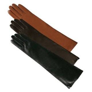   Lined Lambskin Leather Long Gloves in Black, Chocolate, or