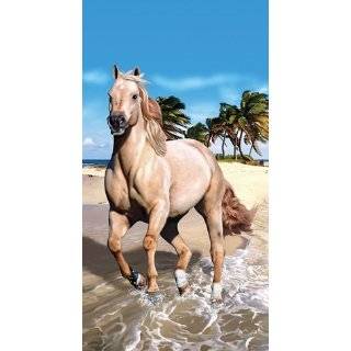 Galloping Stallion Horse Terry Velour Beach / Bath Towel