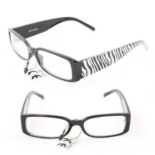   P1508 Black White Zebra Clear Lens for Men and Women (Can use as
