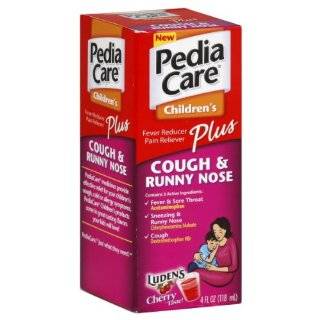 Childrens Pediacare Plus, Cough and Runny Nose, Cherry, 4 Ounce