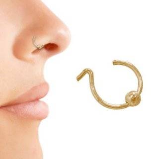 Gold Plated Hoop Design Nose Clip Non Piercing